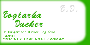 boglarka ducker business card